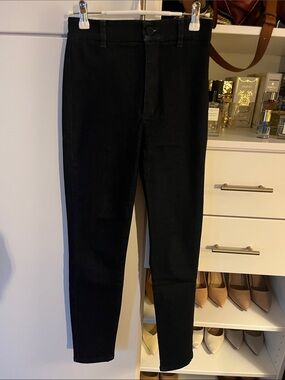 Massimo Dutti Black dark denim leggings